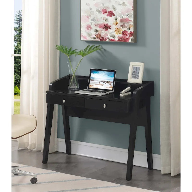 Scrivania a 2 cassetti con ripiano aperto per Home Office