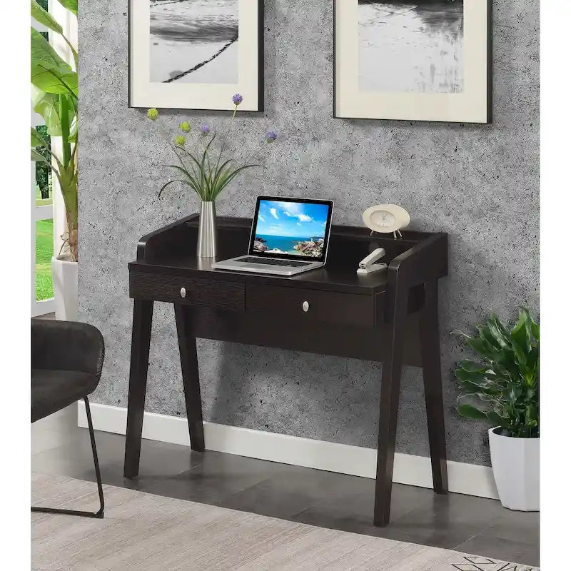 Scrivania a 2 cassetti con ripiano aperto per Home Office