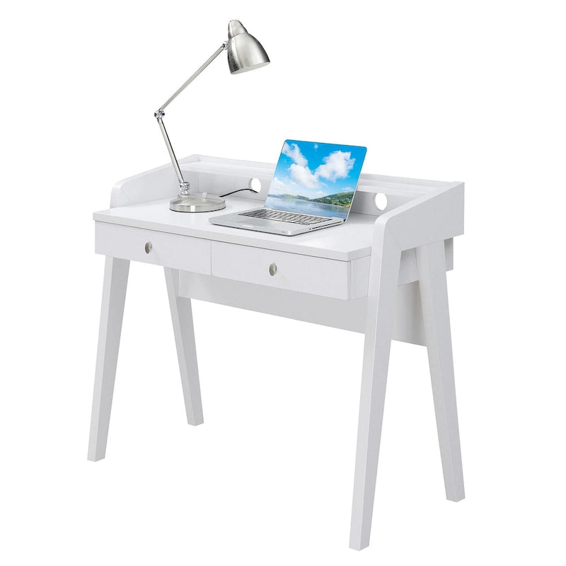 Scrivania a 2 cassetti con ripiano aperto per Home Office
