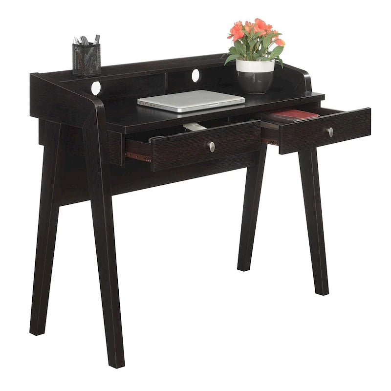 Scrivania a 2 cassetti con ripiano aperto per Home Office