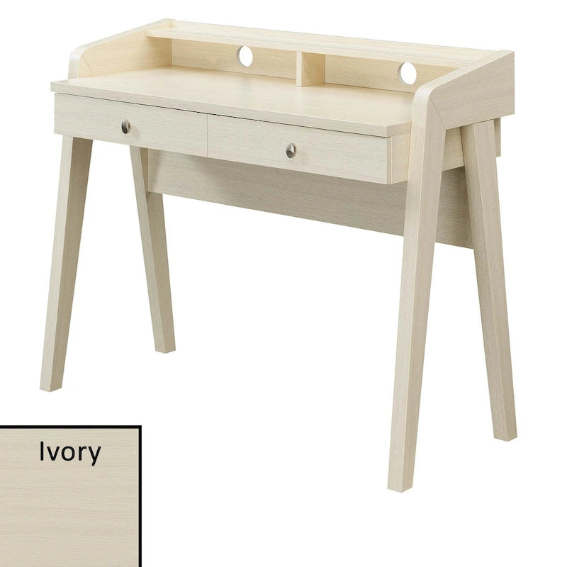 Scrivania a 2 cassetti con ripiano aperto per Home Office