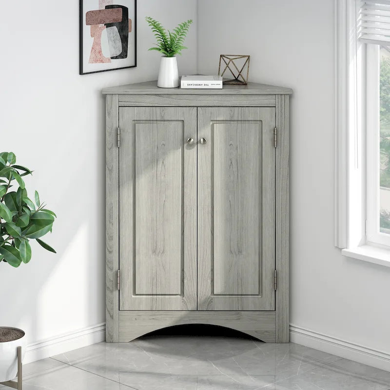 Mobiletto angolare per bagno e cucina con ripiani regolabili
