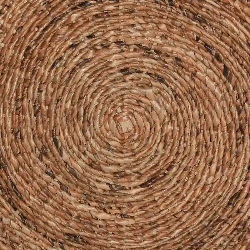 Tavolino rotondo in abaca e rattan intrecciato a mano 18 pollici