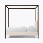 Letto a baldacchino queen size con telaio elegante