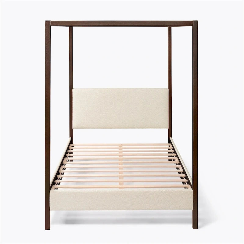Letto a baldacchino queen size con telaio elegante