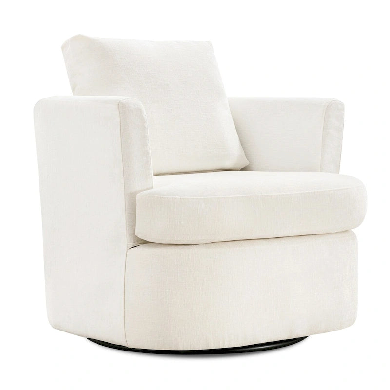 Set di 2 Poltrone Girevoli Moderne in Ciniglia