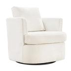 Set di 2 Poltrone Girevoli Moderne in Ciniglia