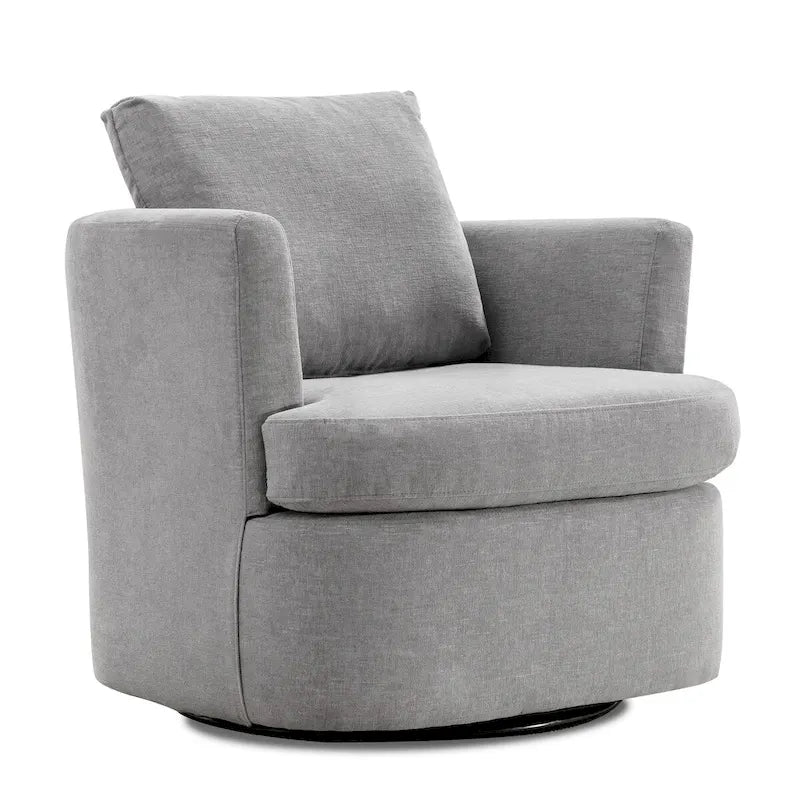 Set di 2 Poltrone Girevoli Moderne in Ciniglia