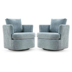 Set di 2 Poltrone Girevoli Moderne in Ciniglia