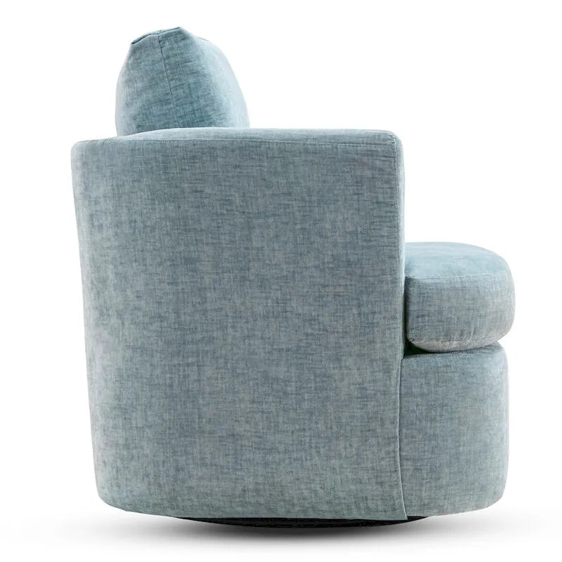 Set di 2 Poltrone Girevoli Moderne in Ciniglia