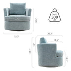 Set di 2 Poltrone Girevoli Moderne in Ciniglia