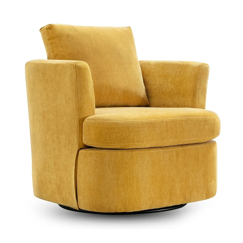 Set di 2 Poltrone Girevoli Moderne in Ciniglia