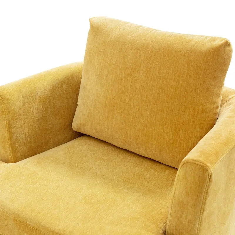 Set di 2 Poltrone Girevoli Moderne in Ciniglia