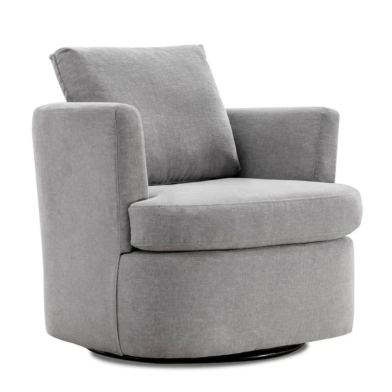 Set di 2 Poltrone Girevoli Moderne in Ciniglia