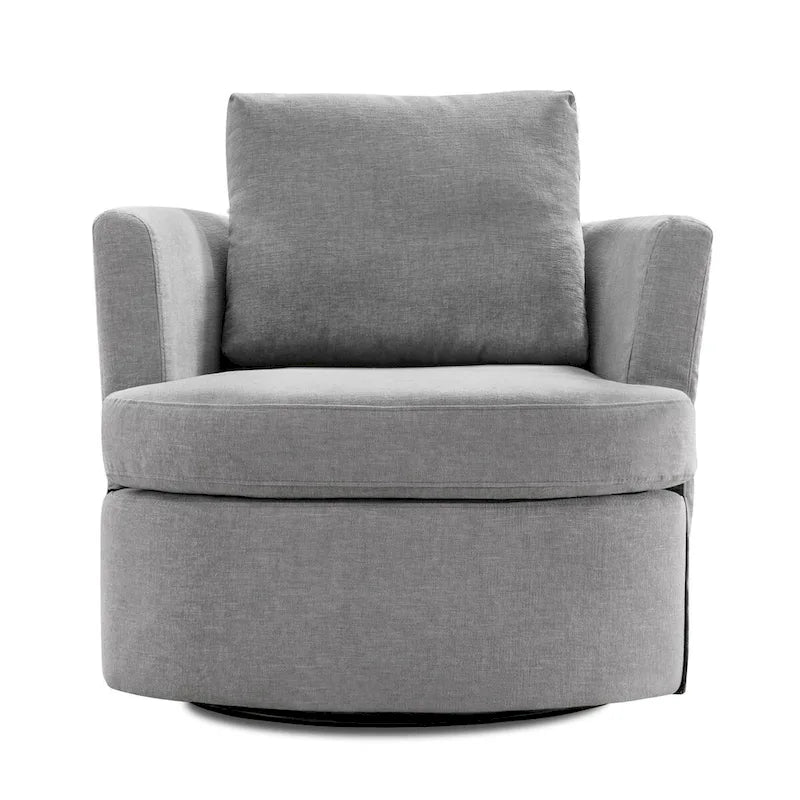 Set di 2 Poltrone Girevoli Moderne in Ciniglia