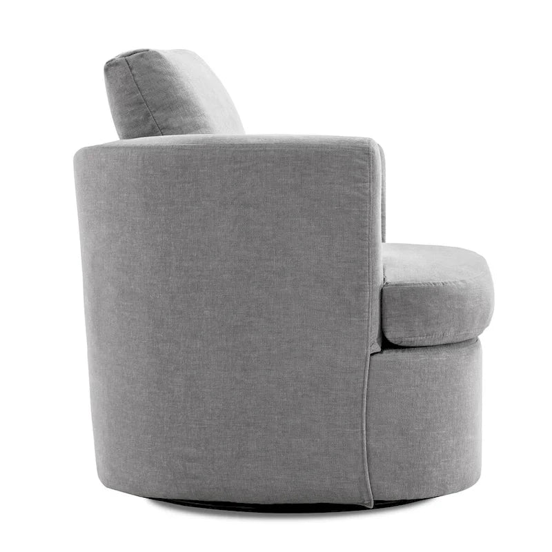 Set di 2 Poltrone Girevoli Moderne in Ciniglia