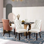 Sedie da pranzo moderne in velluto trapuntato (set da 4)