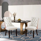 Sedie da pranzo moderne in velluto trapuntato (set da 4)