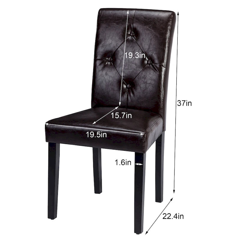 Sedie da pranzo imbottite set da 4 - Tessuto o similpelle