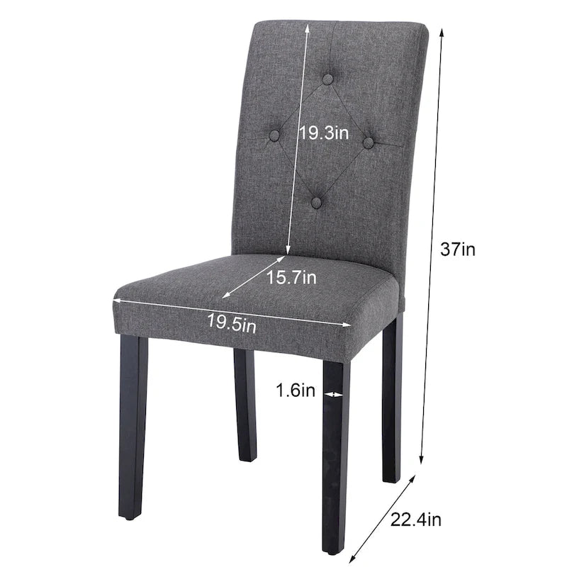 Sedie da pranzo imbottite set da 4 - Tessuto o similpelle