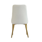 Set Moderno di 2 Sedie da Pranzo con Schienale Alto in Similpelle Beige
