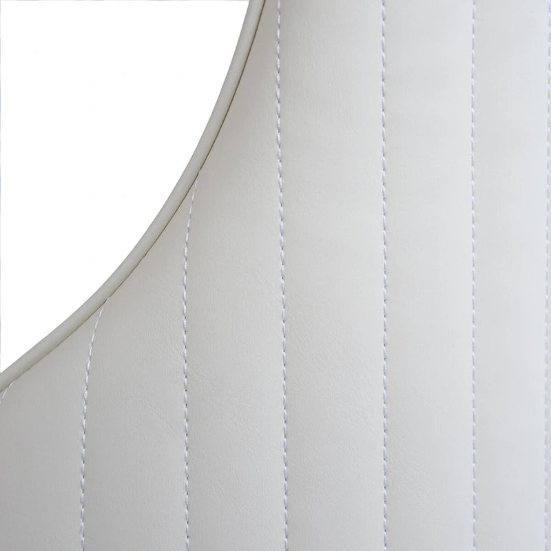Set Moderno di 2 Sedie da Pranzo con Schienale Alto in Similpelle Beige