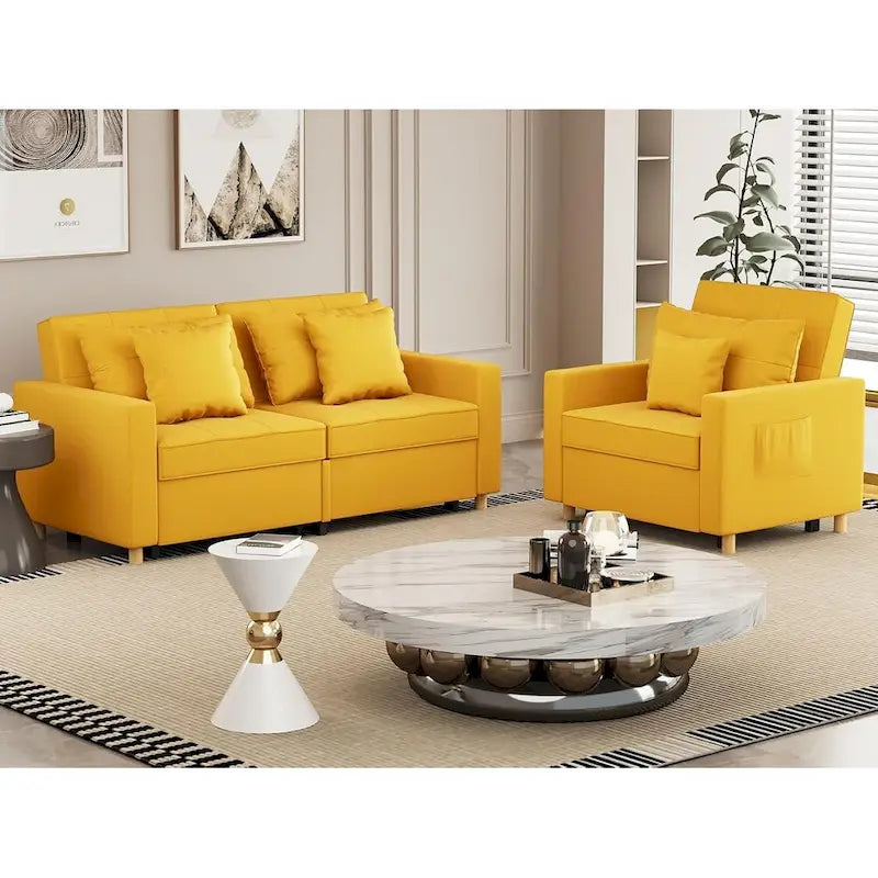 Poltrona letto convertibile 3-in-1 con divano doppio