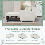 Poltrona letto convertibile 3-in-1 con divano doppio