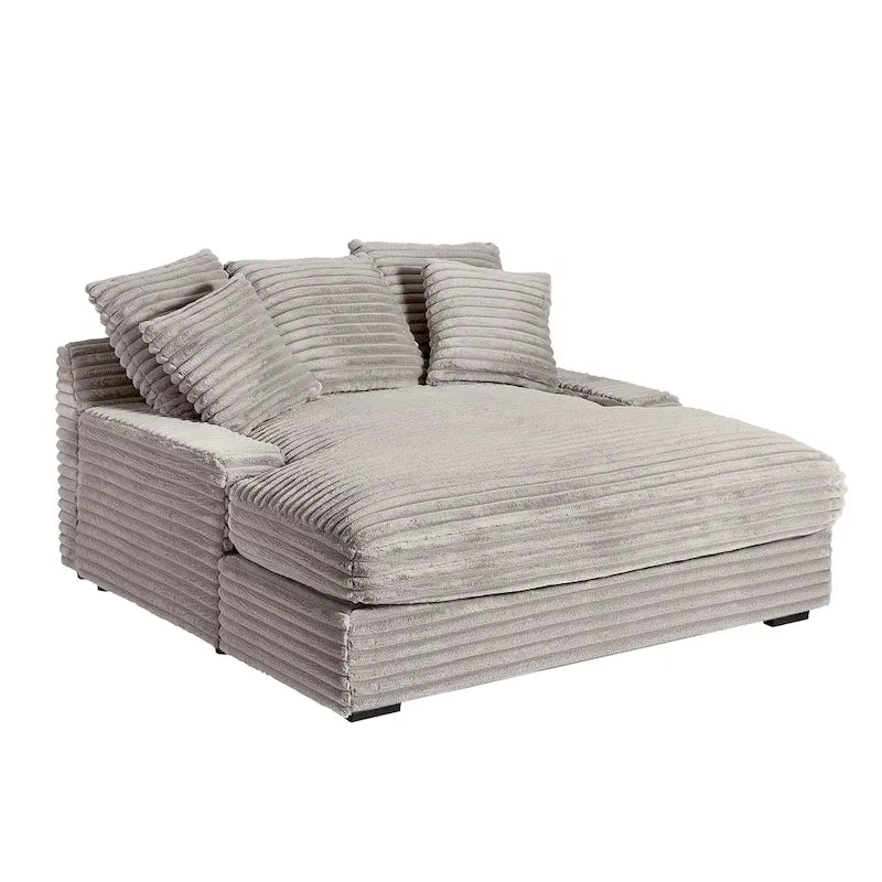 Divano Letto Matrimoniale Moderno, Comodo Divano Letto Cloud con Rivestimento in Morbida Corda Spessa