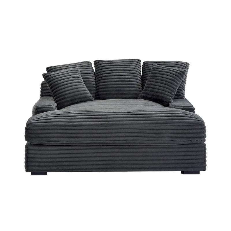 Divano Letto Matrimoniale Moderno, Comodo Divano Letto Cloud con Rivestimento in Morbida Corda Spessa