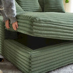 Divano Letto Matrimoniale Moderno, Comodo Divano Letto Cloud con Rivestimento in Morbida Corda Spessa