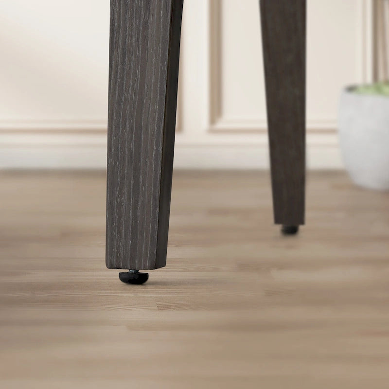 Sedie girevoli da pranzo in legno curvato e pelle PU, set da 2