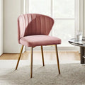 Sedia da pranzo di design in velluto trapuntato Luna Modern Glam