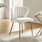 Sedia da pranzo di design in velluto trapuntato Luna Modern Glam