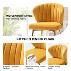 Sedia da pranzo di design in velluto trapuntato Luna Modern Glam