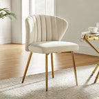 Sedia da pranzo di design in velluto trapuntato Luna Modern Glam