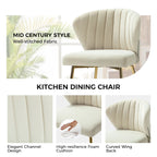 Sedia da pranzo di design in velluto trapuntato Luna Modern Glam