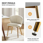 Sedia da pranzo di design in velluto trapuntato Luna Modern Glam