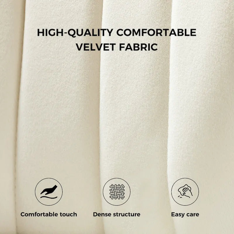 Sedia da pranzo di design in velluto trapuntato Luna Modern Glam