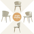 Sedia da pranzo di design in velluto trapuntato Luna Modern Glam