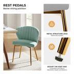 Sedia da pranzo di design in velluto trapuntato Luna Modern Glam